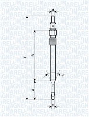 MAGNETI MARELLI 062900052304 -  Свеча накаливания